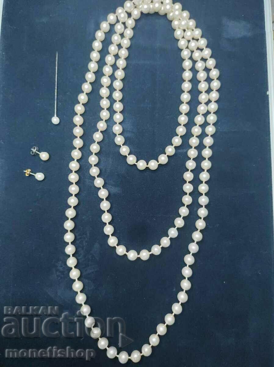Colier de perle de 142 cm