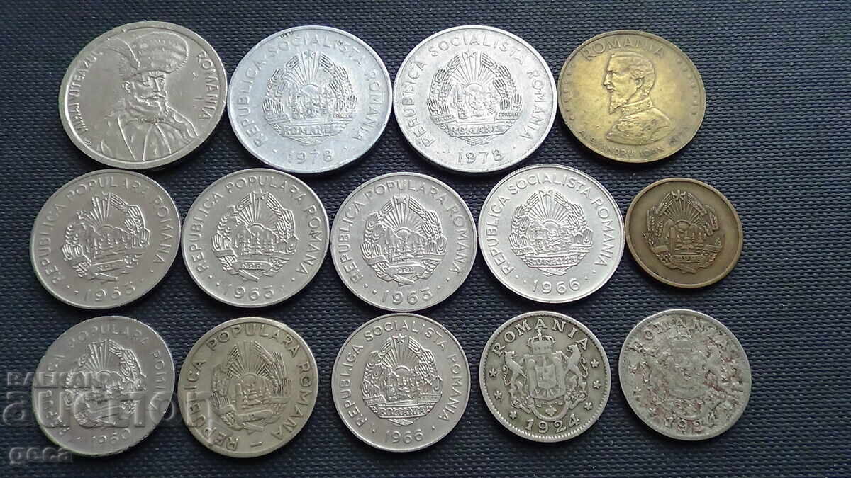Лот монети Румъния 14 броя с цена € 6.40 | 12.52 лв.
