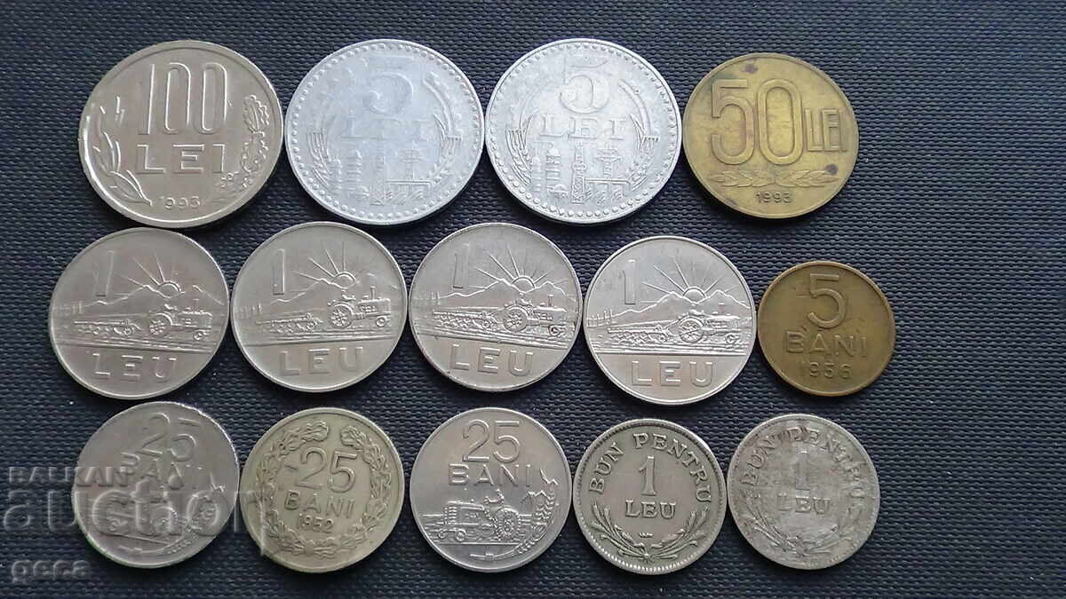 Lot of coins Romania 14 pieces - 5 Lot of coins Romania 14 pieces - 5