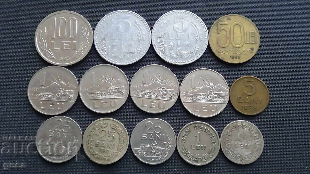 Lot of coins Romania 14 pieces - 7 Lot of coins Romania 14 pieces - 7