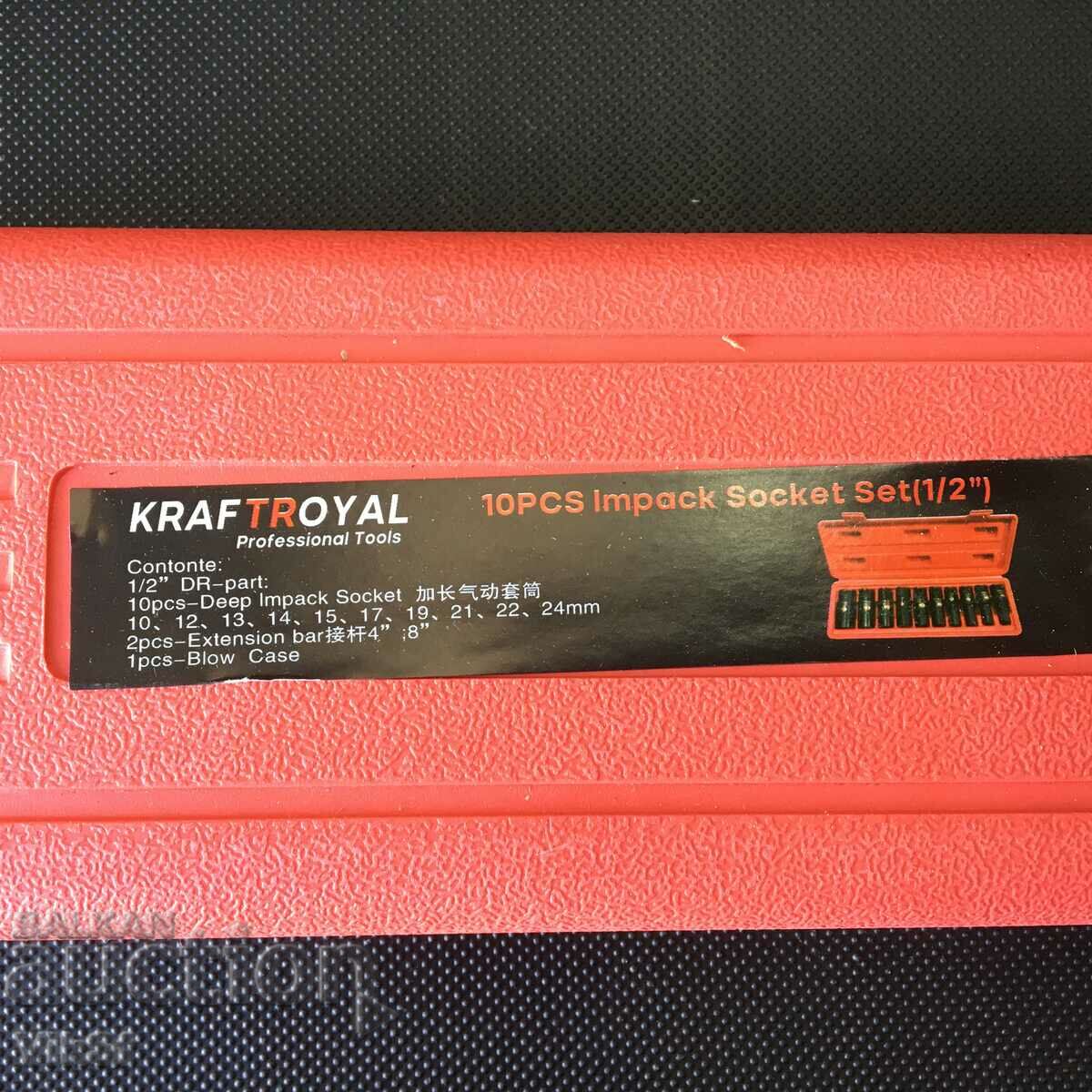 Inserții de impact extinse Kraft Royal - 10 buc, gedore