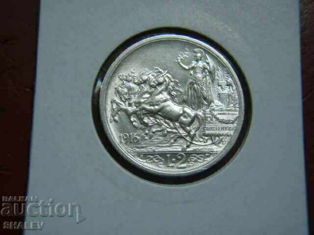 Auction 2 Lire 1916 Italy (2) - XF/AU Auction 2 Lire 1916 Italy (2) - XF/AU