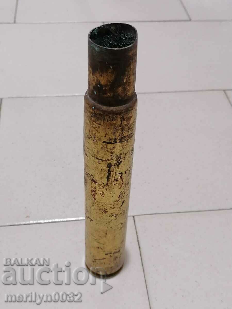 Carcasă veche de obuz de mitralieră de 24 mm