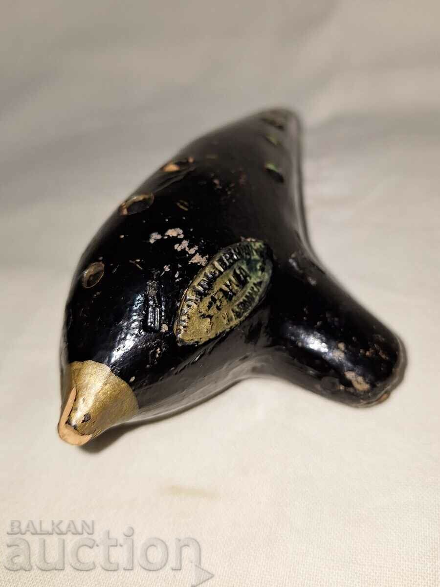 Livrarea Ocarina veche din ceramica cu stampila