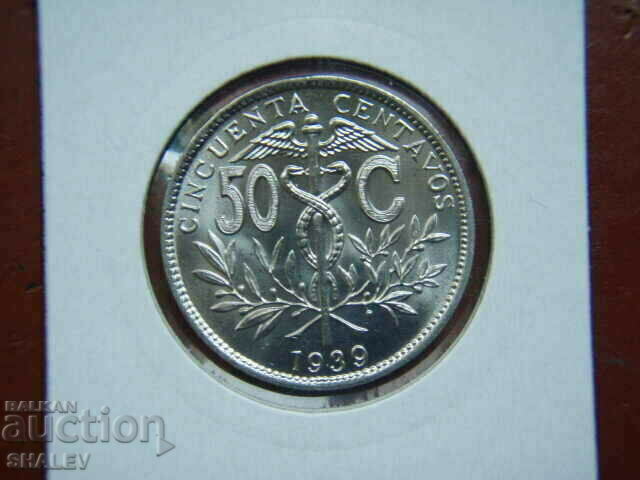 Auction 50 Centavos 1939 Bolivia (Bolivia) - Unc Auction 50 Centavos 1939 Bolivia (Bolivia) - Unc