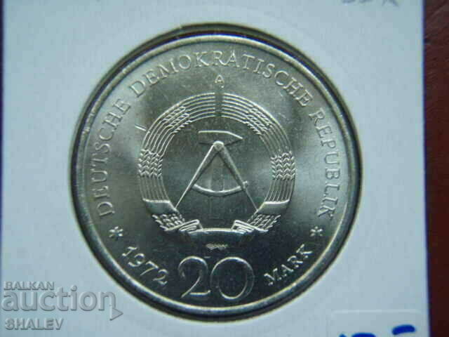 20 Mark 1972 Deutche Demokatische Republic (GDR) - Unc - 6 20 Mark 1972 Deutche Demokatische Republic (GDR) - Unc - 6