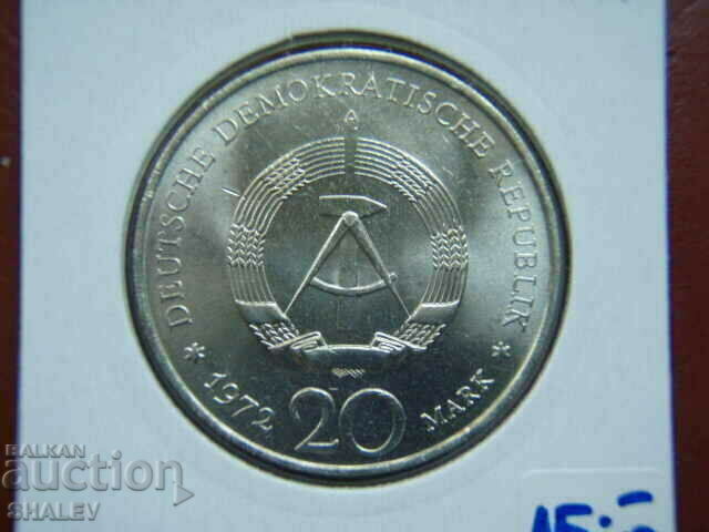20 Mark 1972 Deutche Demokatische Republic (GDR) - Unc - 7 20 Mark 1972 Deutche Demokatische Republic (GDR) - Unc - 7