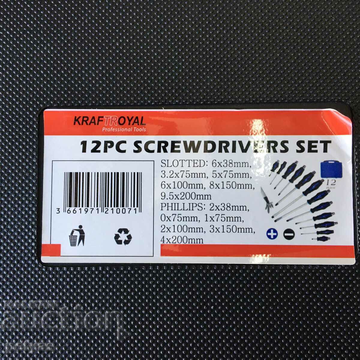 Livrarea Set șurubelnițe cu impact KRAFT ROYAL 12 buc.