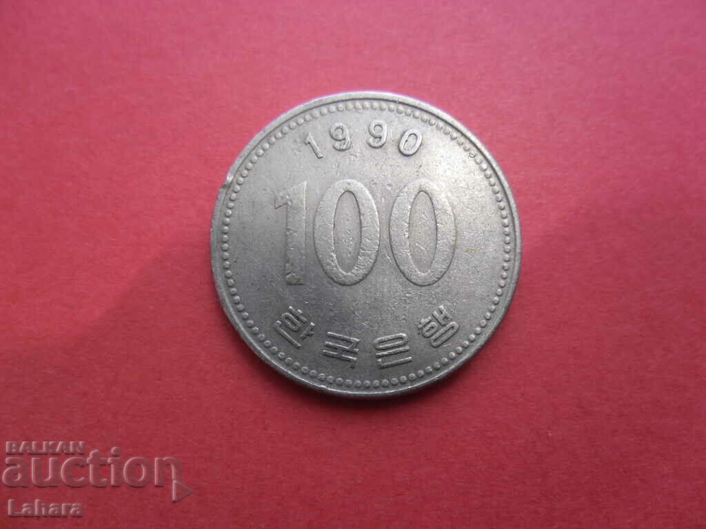 100 Won 1990 Coreea de Sud cu preț 1.50 BGN | € 0.77