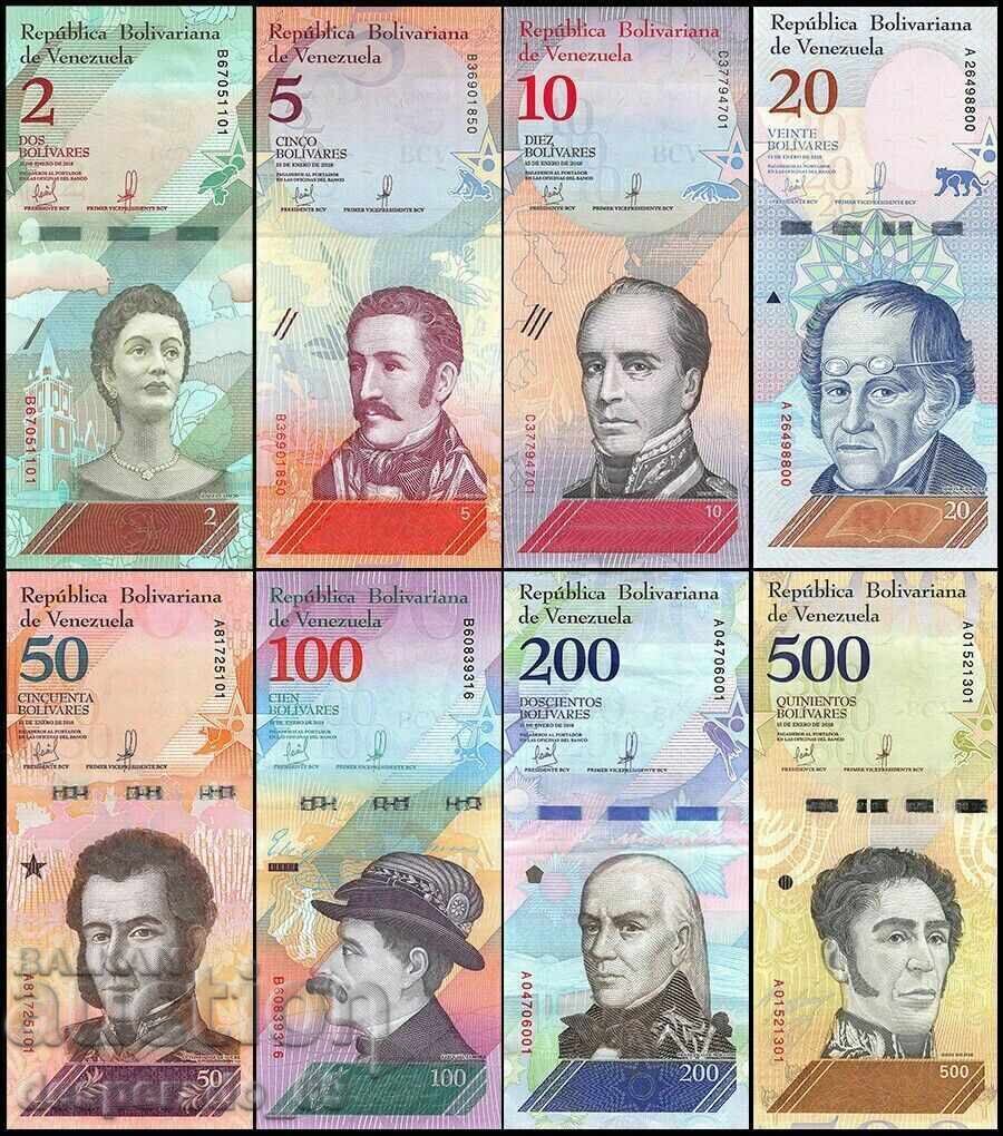(¯`'•.¸ VENEZUELA full set banknotes 2018 UNC ¸.•'´¯) (¯`'•.¸ VENEZUELA full set banknotes 2018 UNC ¸.•'´¯)