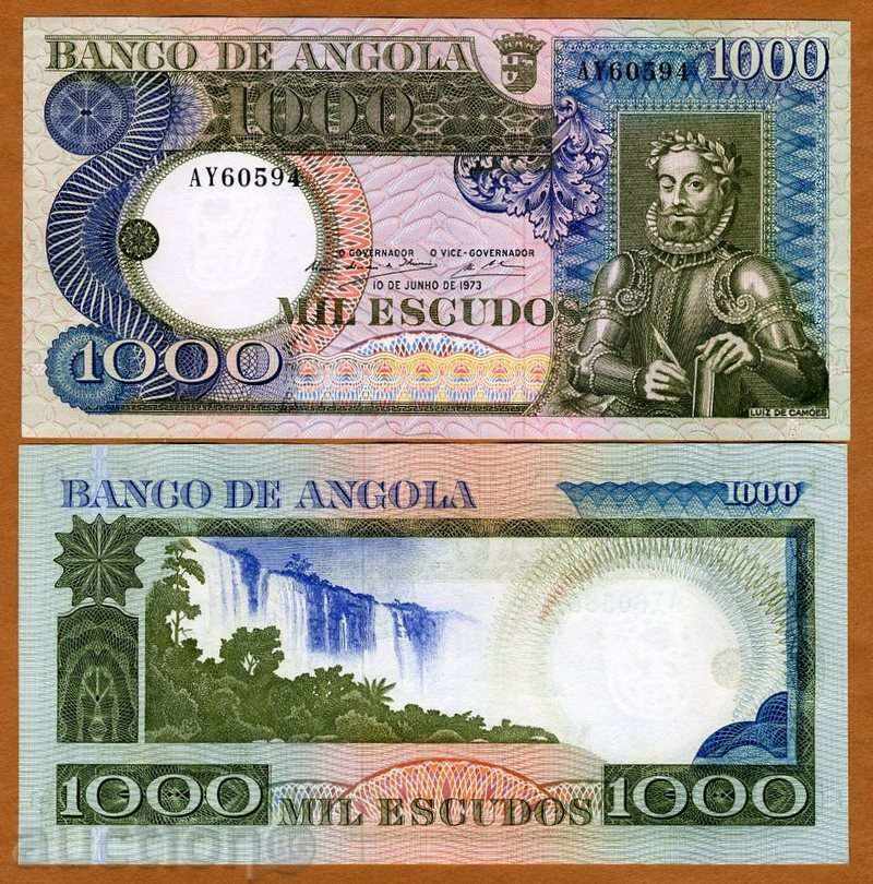 +++ ANGOLA 1000 ESCADO 1973 UNC +++