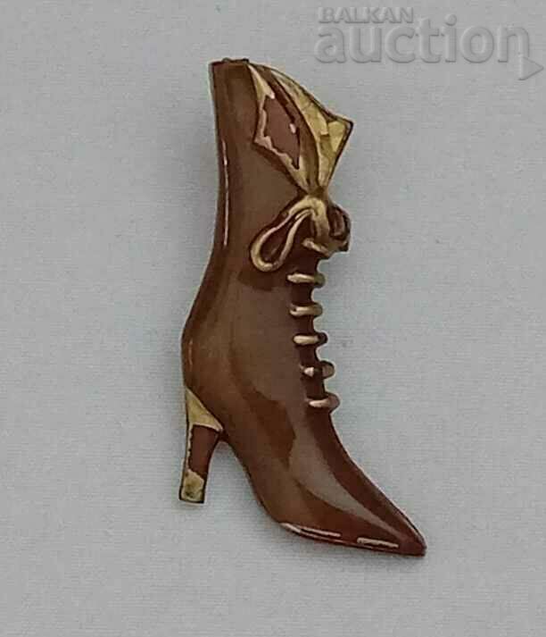 LADIES RETRO BOOT SHOE BROOCH BADGE LADIES RETRO BOOT SHOE BROOCH BADGE