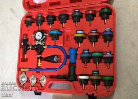 Livrarea Kit pentru verificarea etanseitatii radiatoarelor 28 piese Livrarea Kit pentru verificarea etanseitatii radiatoarelor 28 piese
