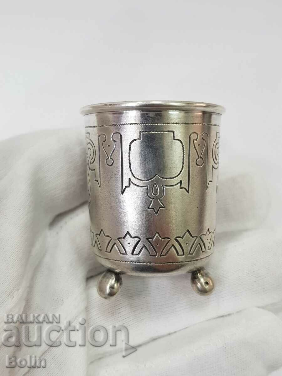 Παράδοση Σπάνιο Ρωσικό Αυτοκρατορικό Ασημένιο Κύπελλο Βότκας 1887 Παράδοση Σπάνιο Ρωσικό Αυτοκρατορικό Ασημένιο Κύπελλο Βότκας 1887