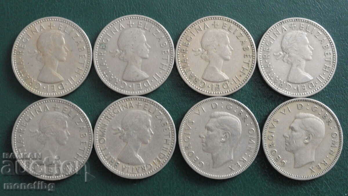 Great Britain 1947-66 - 1 shilling (8 pieces) - 5