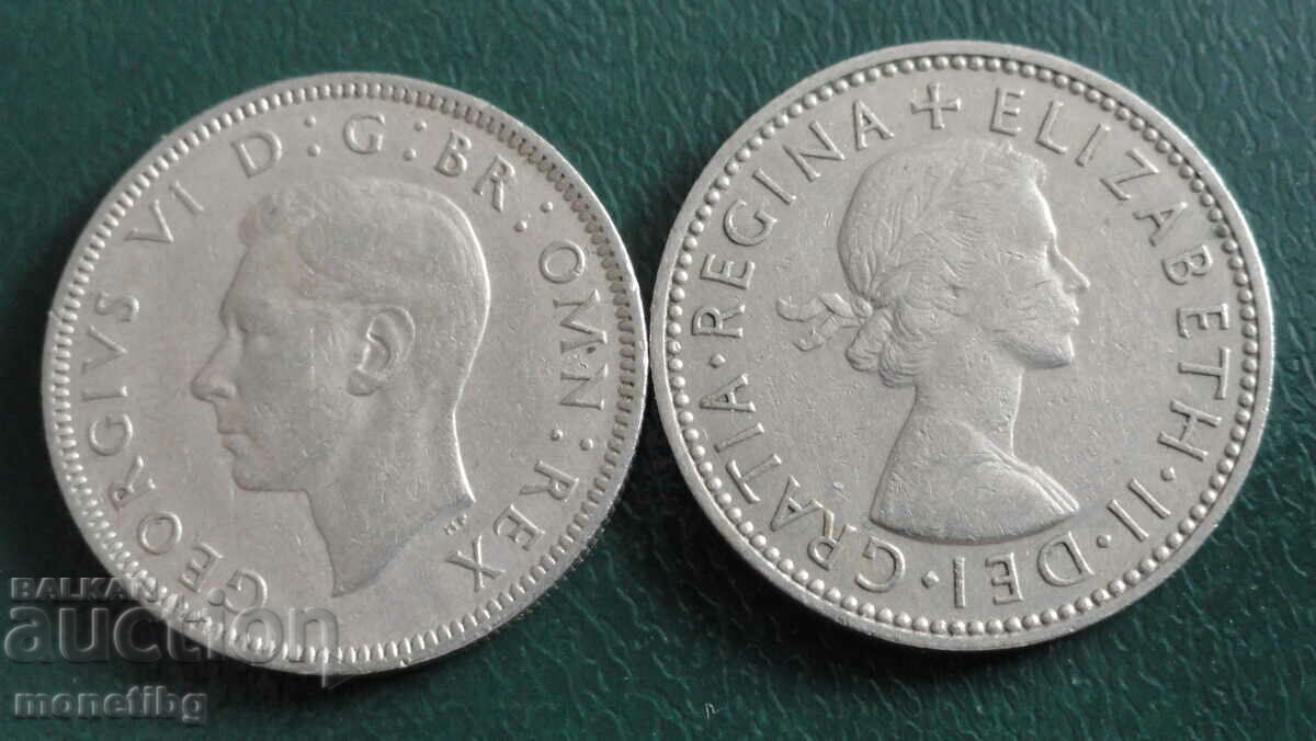 Licitație Marea Britanie 1948-58 - 1 șiling (2 bucăți) Licitație Marea Britanie 1948-58 - 1 șiling (2 bucăți)