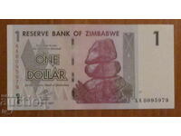 1 DOLLAR 2007 ZIMBABWE - UNC