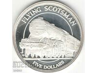 Turks and Caicos-5 Dollars-1996-KM# 147-The Flying Scotsman