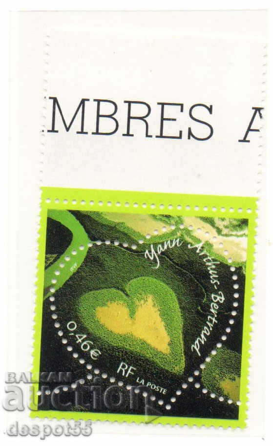 2002. France. St. Valentine - Leaf in a heart.