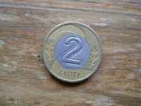 2 zlotys 1995 - Poland (bimetal)