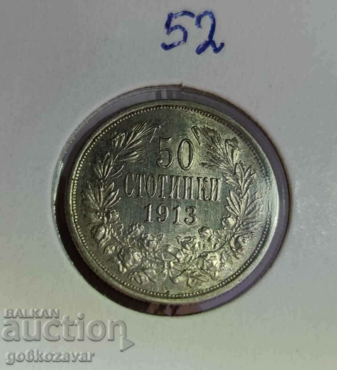 Auction Bulgaria 50 cent 1913 Silver UNC Collection! Auction Bulgaria 50 cent 1913 Silver UNC Collection!