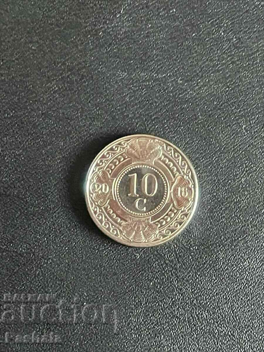 Нидерладски антили 10 цент 2012 г.