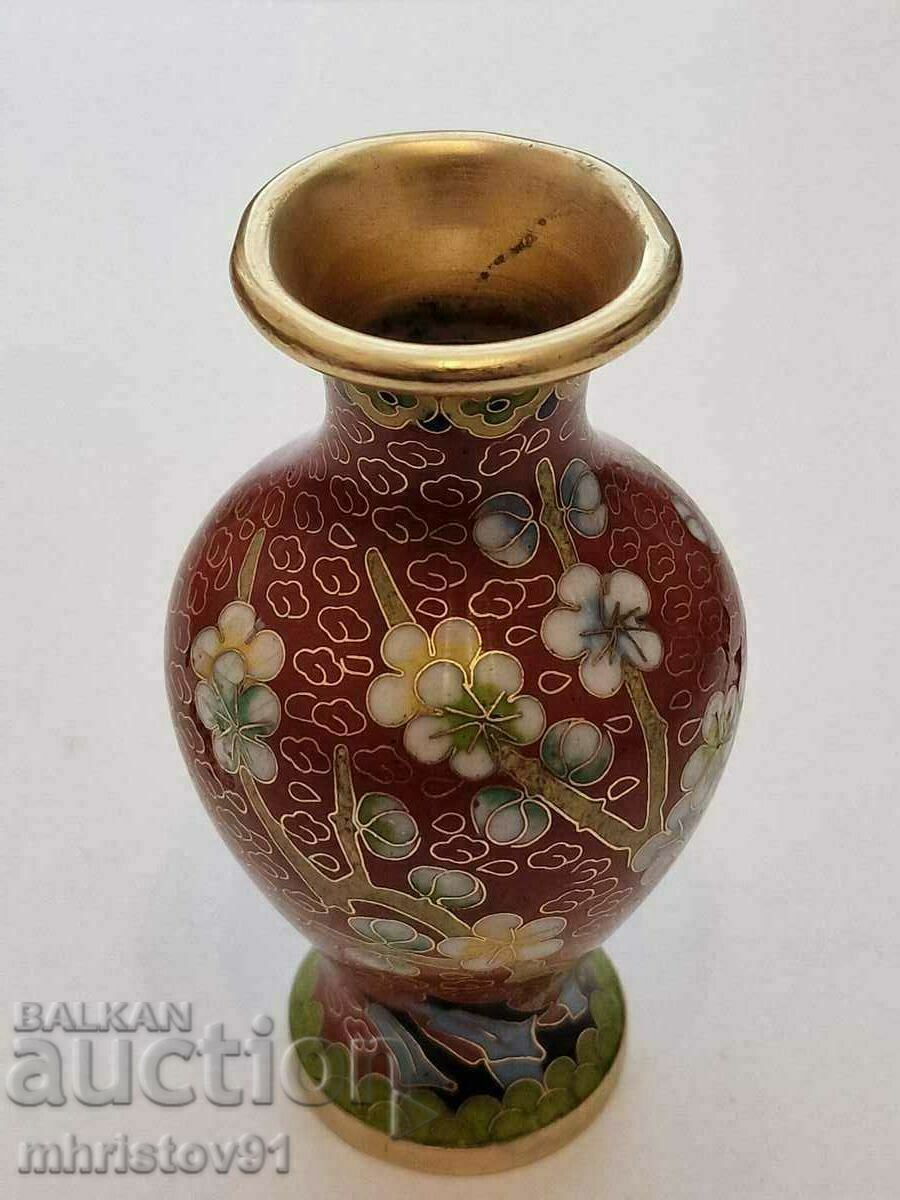 Small Vintage Vase with floral motifs