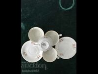 Cups and saucers - 6 pieces