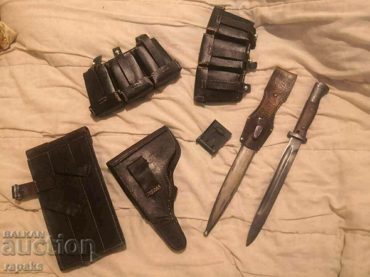 VSV. K98 bayonet, two K 98 pistols, R 38 holster, pistol for with price 640.00 BGN | € 327.23 VSV. K98 bayonet, two K 98 pistols, R 38 holster, pistol for with price 640.00 BGN | € 327.23