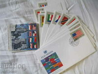Σετ 16 σημαιών FDC UN 1981 - A 1071