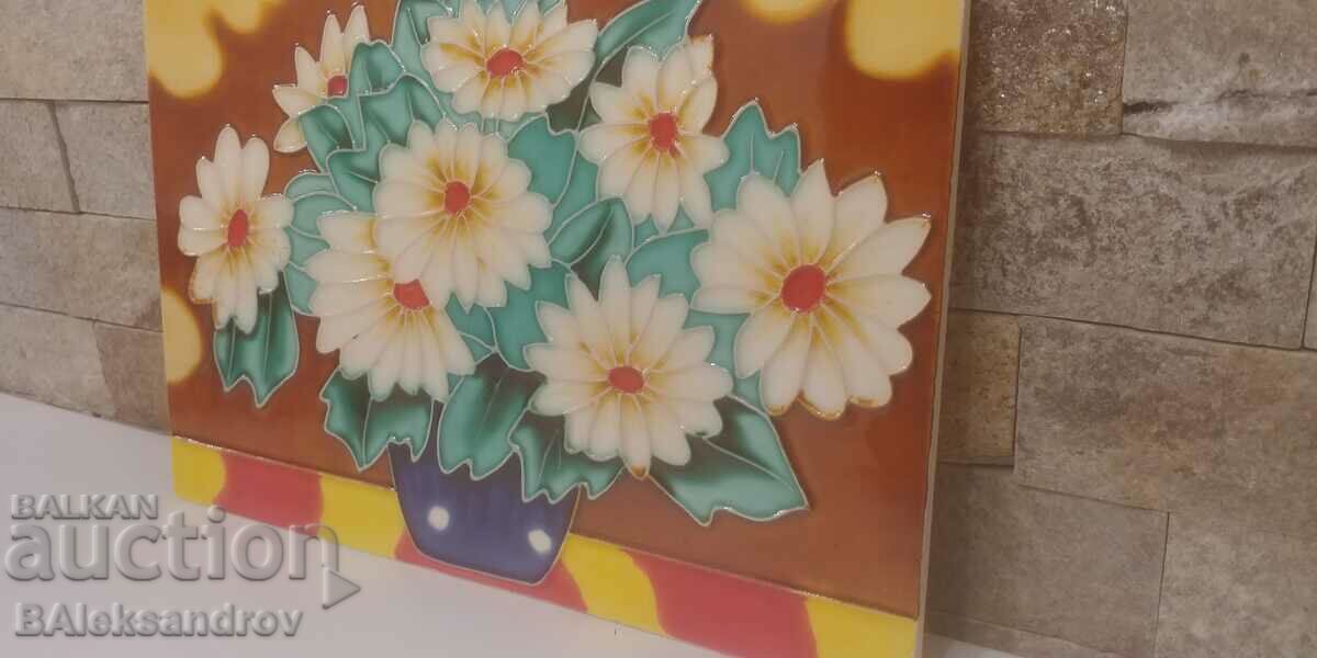 Auction Panel painting, ceramics, glaze Auction Panel painting, ceramics, glaze