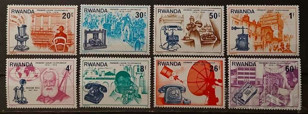 Rwanda 1976 Phones/Buildings MNH