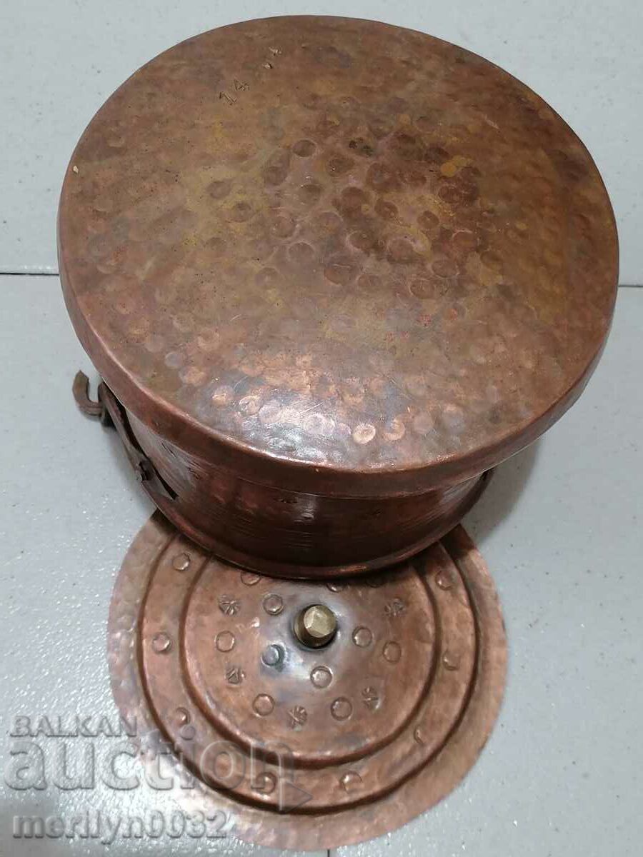 Delivery of Tinned cauldron with lid, copper cauldron, copper vessel Delivery of Tinned cauldron with lid, copper cauldron, copper vessel