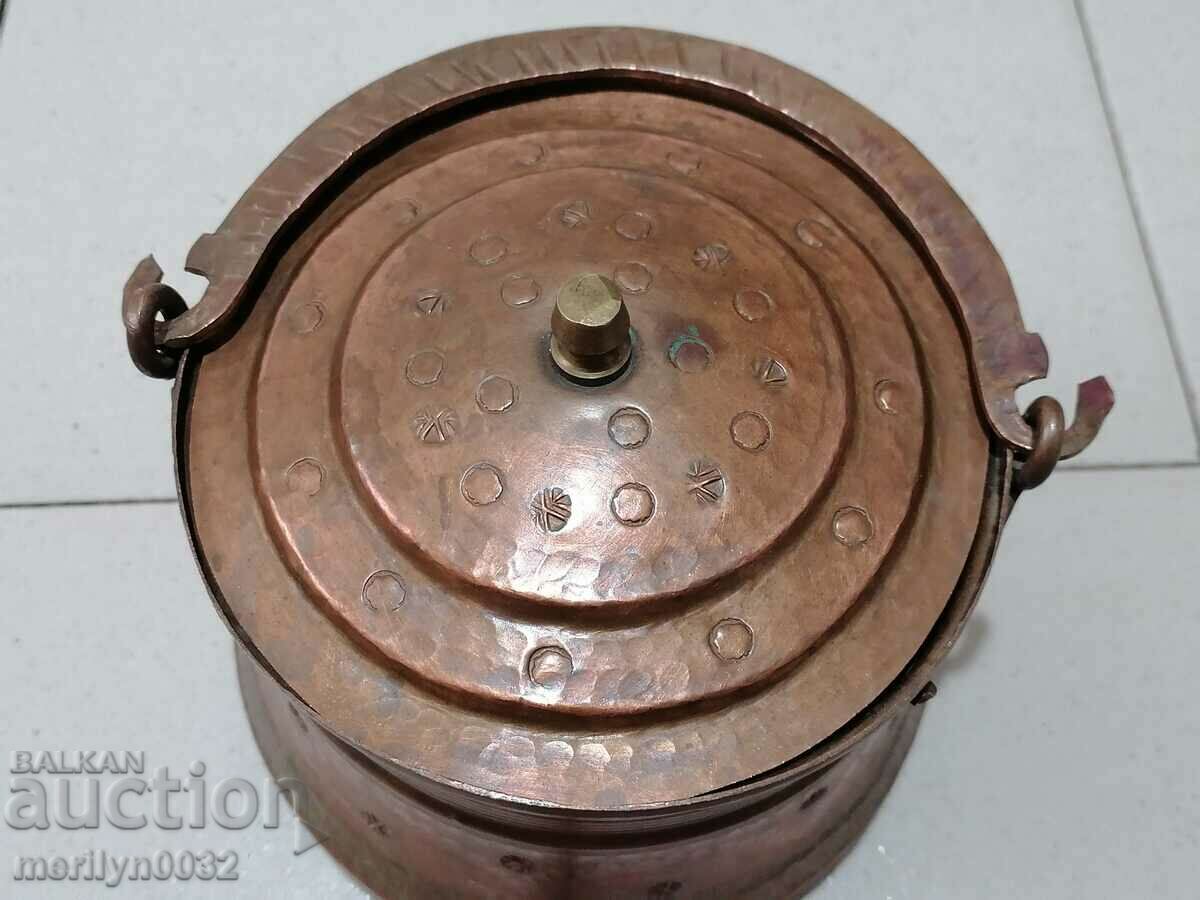 Tinned cauldron with lid, copper cauldron, copper vessel - 7 Tinned cauldron with lid, copper cauldron, copper vessel - 7