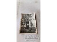 Photo Plovdiv Woman in the yard of a house 1938