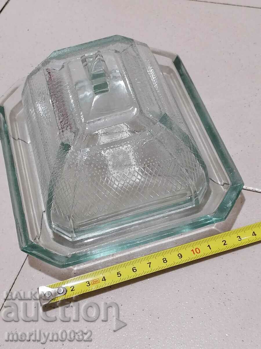 Delivery of Glass cake butter dish with lid