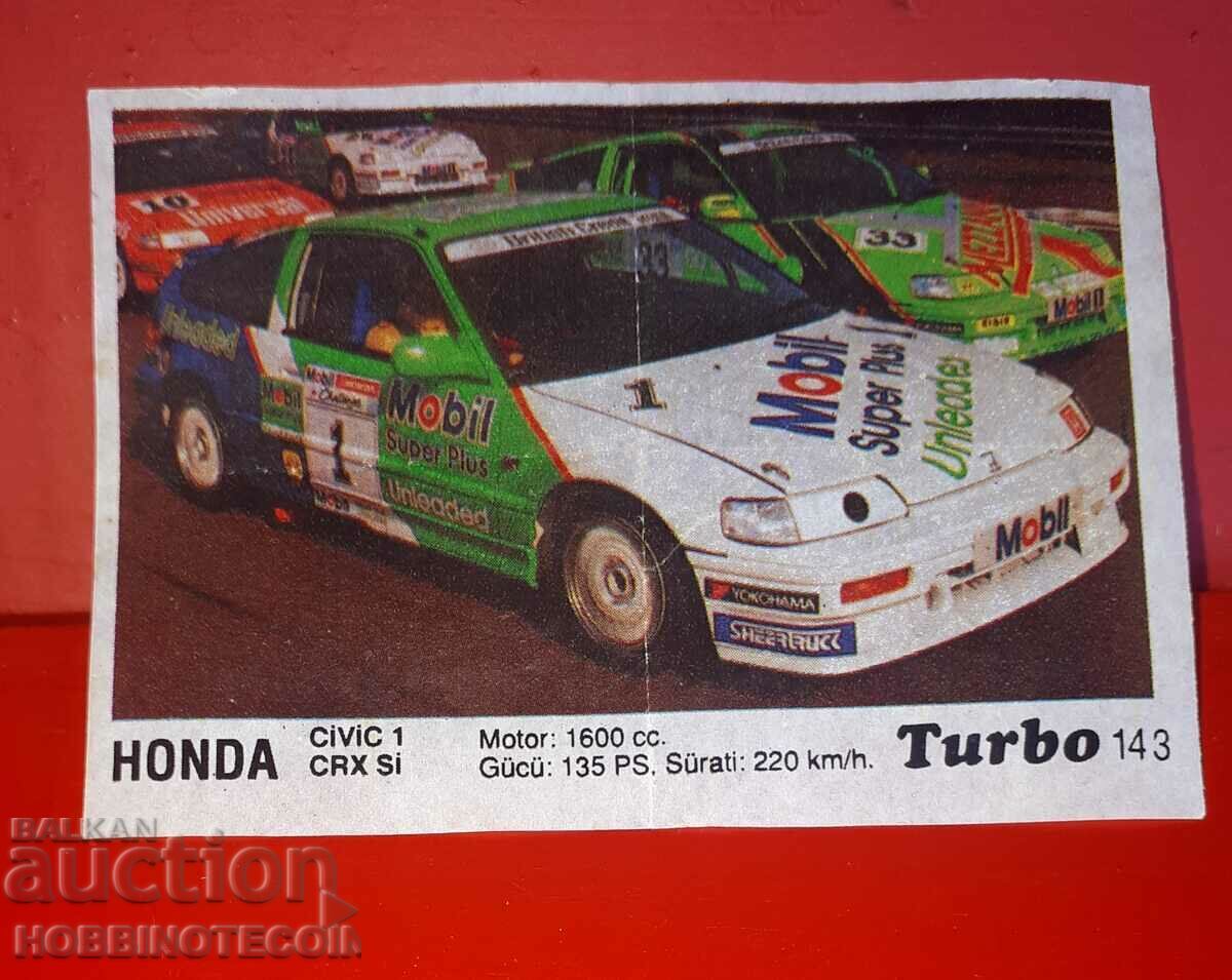 ΕΙΚΟΝΑ TURBO TURBO N 143 HONDA CIVIC 1 CRX SI