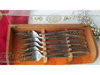 Vintage Russian filigree/box forks