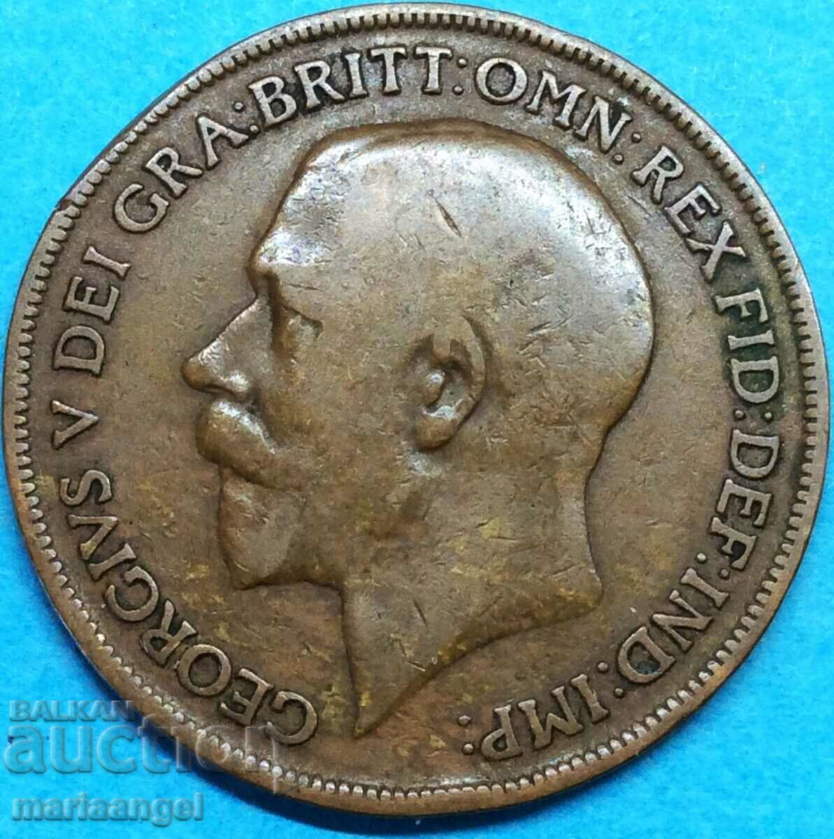 Marea Britanie 1 penny 1920 30mm bronz