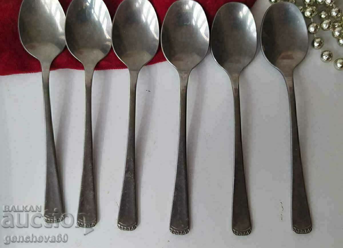 Set of tea spoons USSR - markings - 5