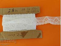 Cotton lace 2 m. 80 cm. width. 2 cm