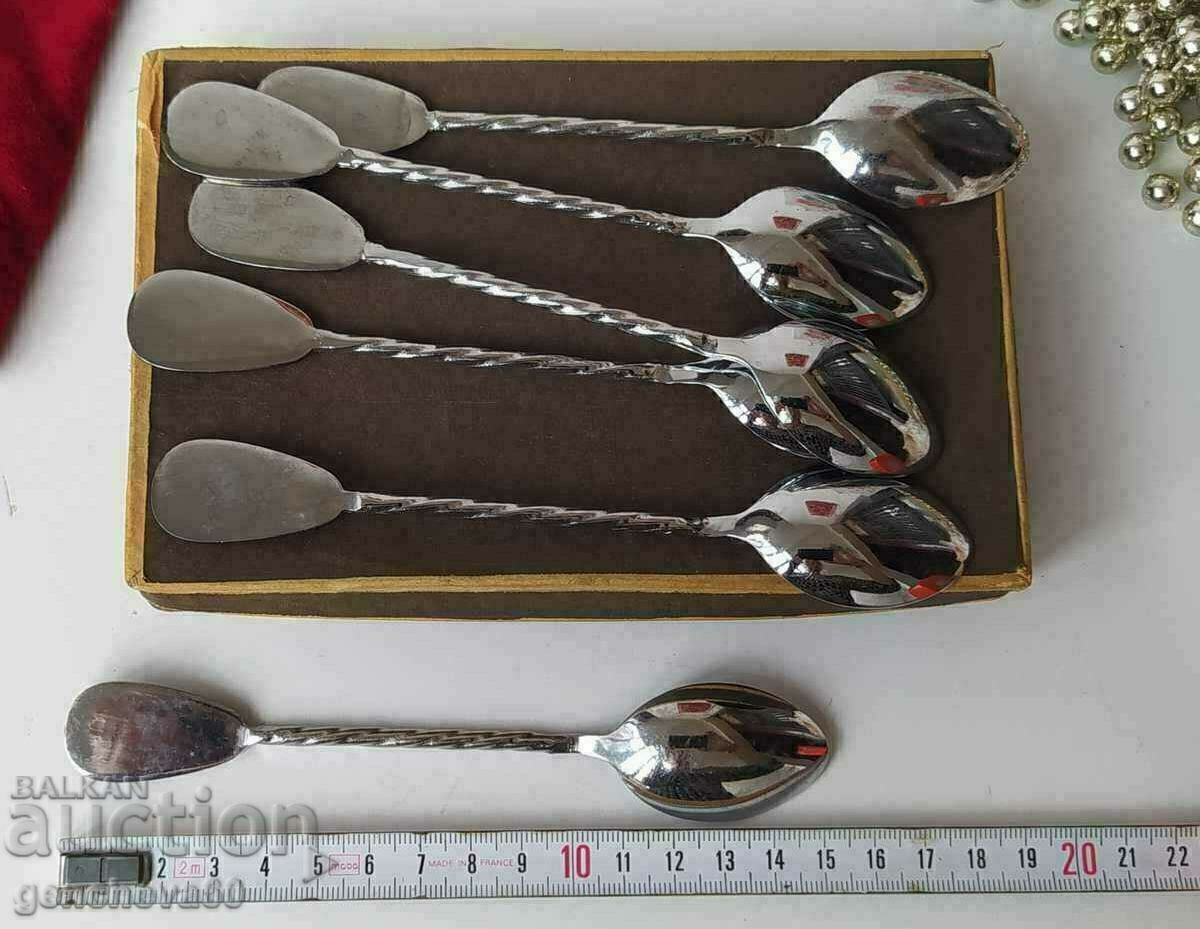 Delivery of Collection spoons with enamel in a box Delivery of Collection spoons with enamel in a box
