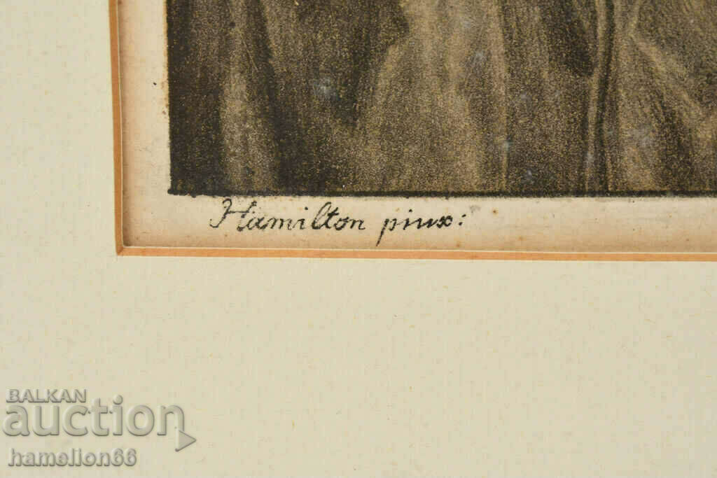 Auction  StaraGrafika, Hunting, Cat, passe-partout, frame and glass