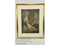 StaraGrafika, Hunting, Cat, passe-partout, frame and glass