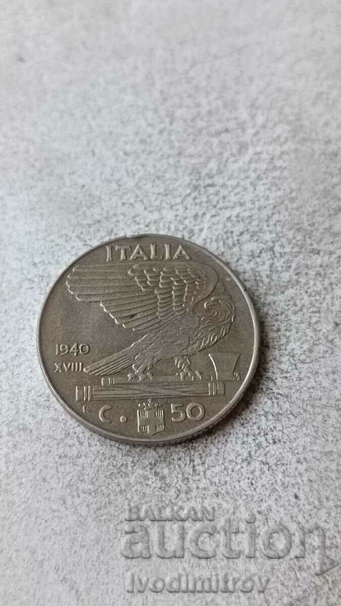 Italy 50 centesimi 1940