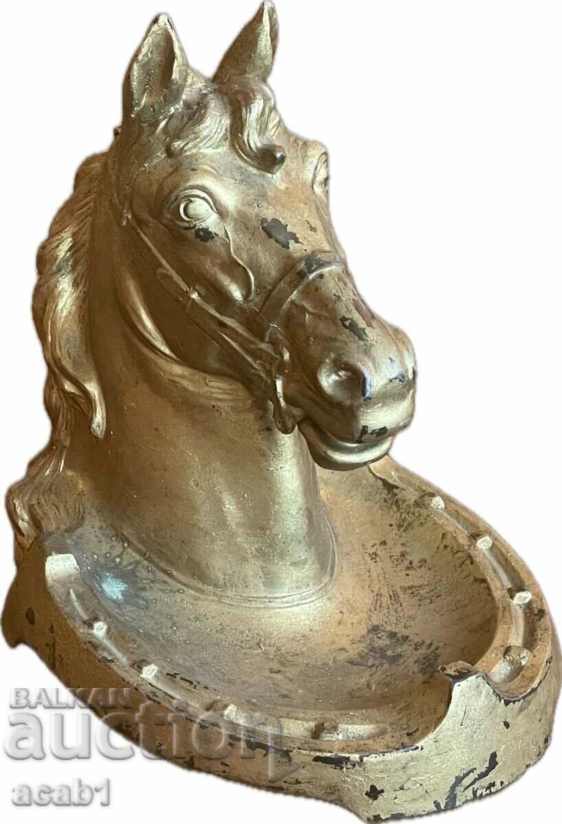 A horse's head inkwell used by a guardsman
