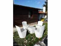 designer Italian garden table and chairs set