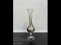 Stylish Murano opal glass vase. #4730