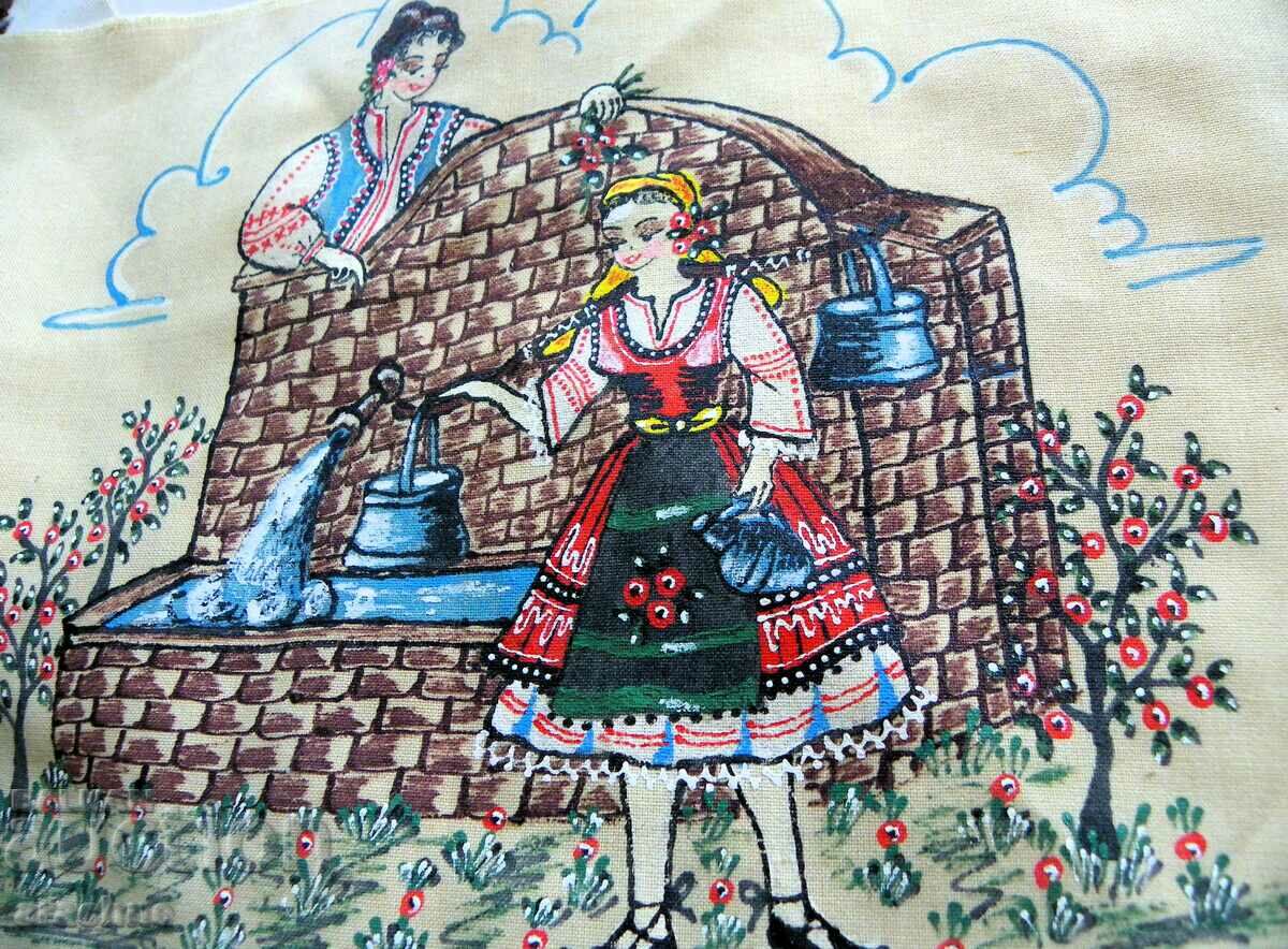 Auction Ethno-social drawing on fabric Auction Ethno-social drawing on fabric