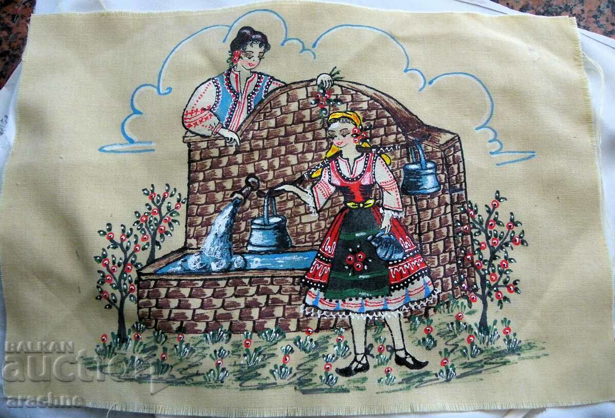 Delivery of Ethno-social drawing on fabric Delivery of Ethno-social drawing on fabric